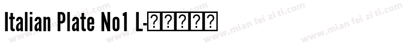 Italian Plate No1 L字体转换
